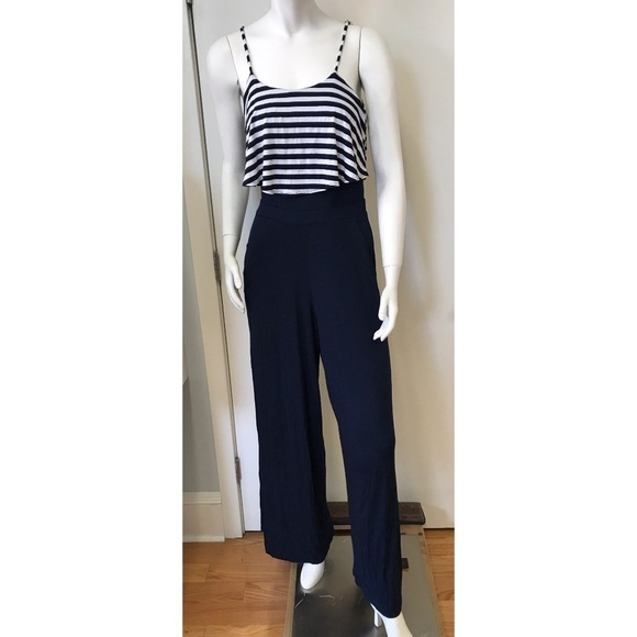 SEVENGATE NAVY STRIPED JUMPSUIT - Picture 1 of 8